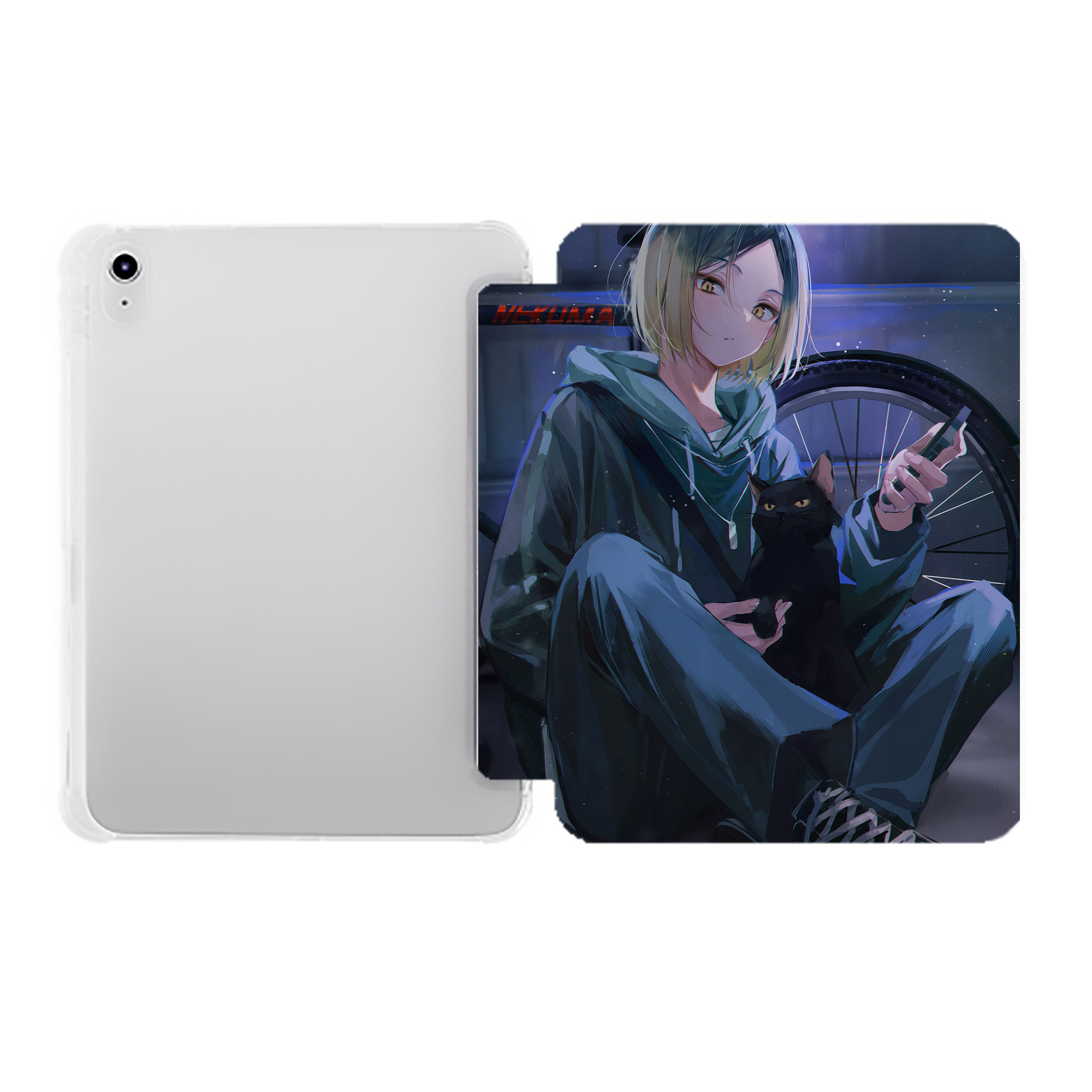 （画像用） ハイキュー!! Haikyu!! IPad ケース ペン収納付き 三つ折りスタンド PUレザー×シリコン 対応機種9.5/10.5/10.9インチ